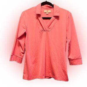 Sport Haley medium coral golf shirt 3/4 sleeve